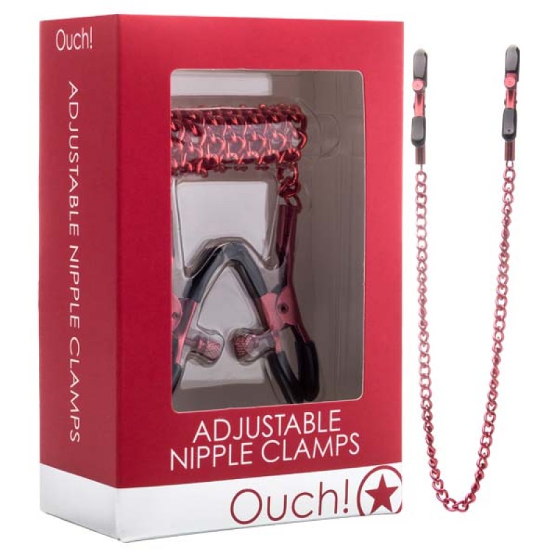 Ouch! Adjustable Nipple Clamps - Red